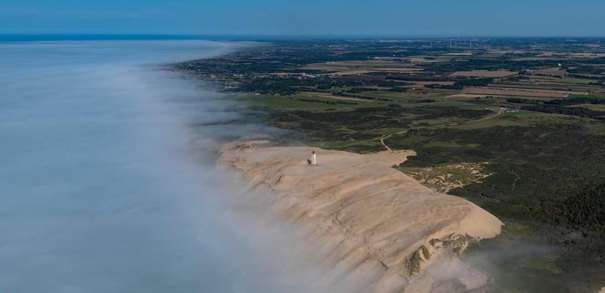 Luftfoto af Rubjerg Knude til Luftkunst Danmark i Bogense